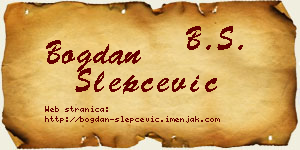 Bogdan Slepčević vizit kartica